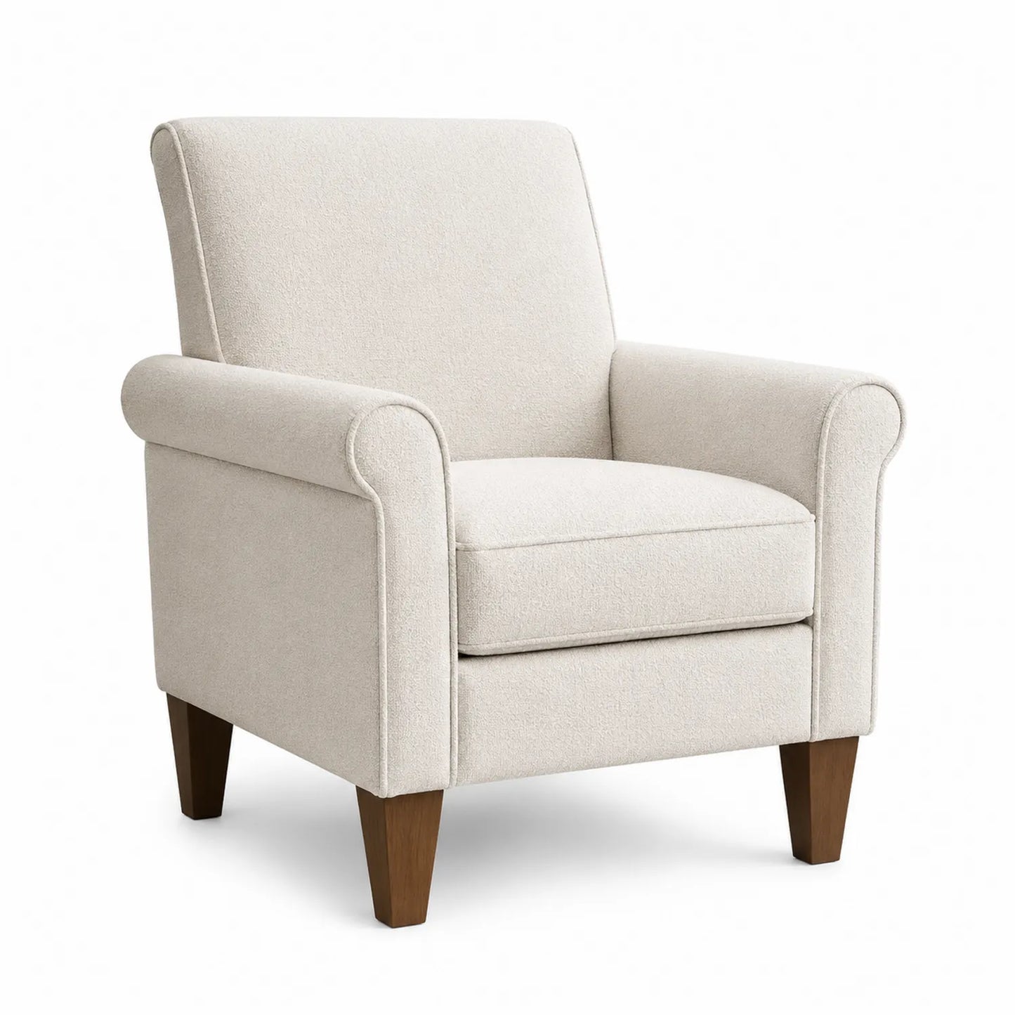 Polstersessel Polyester Beige mit Holzbeinen