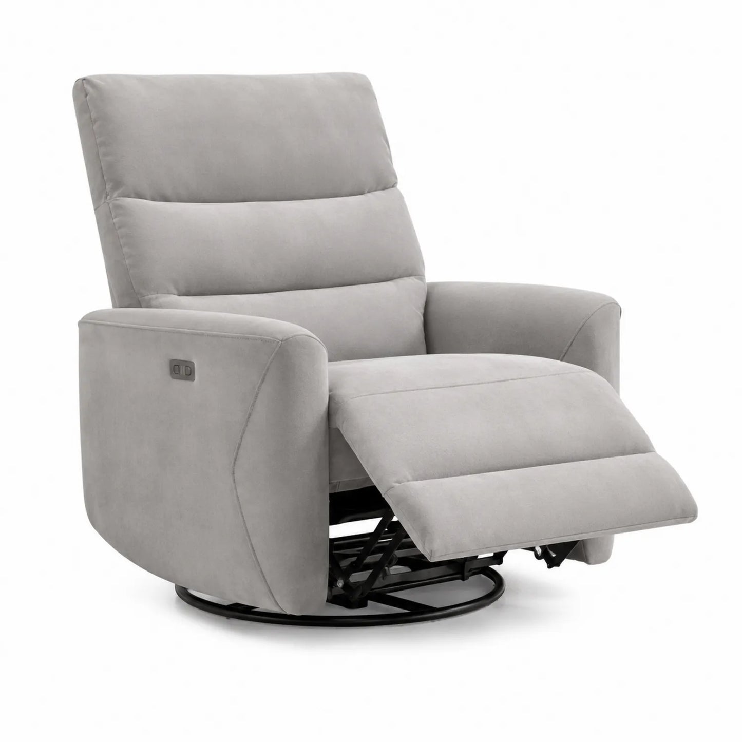 Elektrischer Relaxsessel Mikrofaser Grau